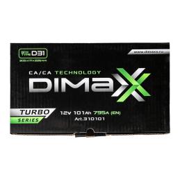 DIMAXX  turbo Asia  101Ah  795 En (обр)  [310101]  306х175х225