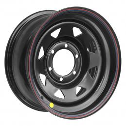 Off-Road Wheels Диск усиленный стальной черный (треугольник мелкий) 8x16 PCD6x139.7 ET-19 Dia110 Черный